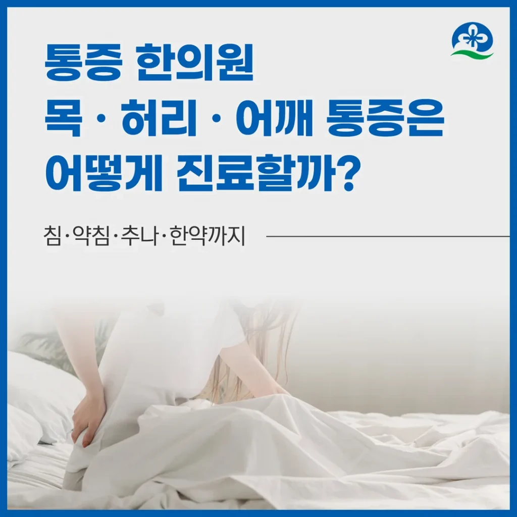 서초 통증 한의원, 목·허리·어깨 통증은 어떻게 진료할까 — 침·약침·추나·한약까지